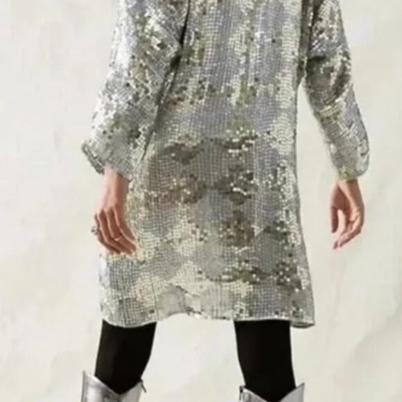 Jen’s Pirate Booty X Free People Checkered Sequin Mini Boombox Dress NWT $352 - Picture 2 of 8